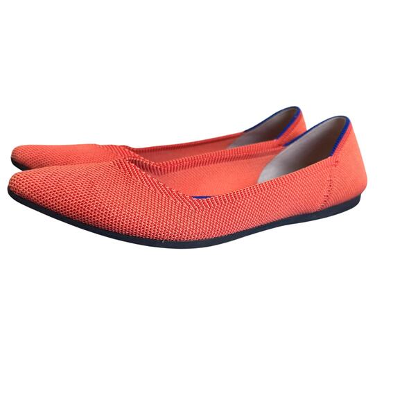 Rothy's The Point Slip-On Machine Washable Pointed-Toe Flats Orange Size 8 - Picture 4 of 10